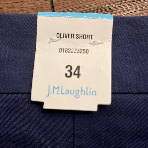 J. McLaughlin Oliver Short in Navy Blue with Novelty Bicycle Embroidery Size 34 - Picture 4 of 5